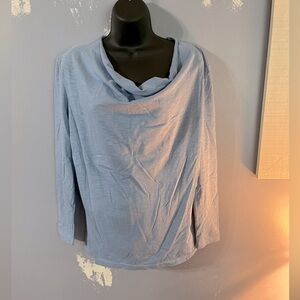 Z Medium Light Blue Draped LongSleeve Top Preowned